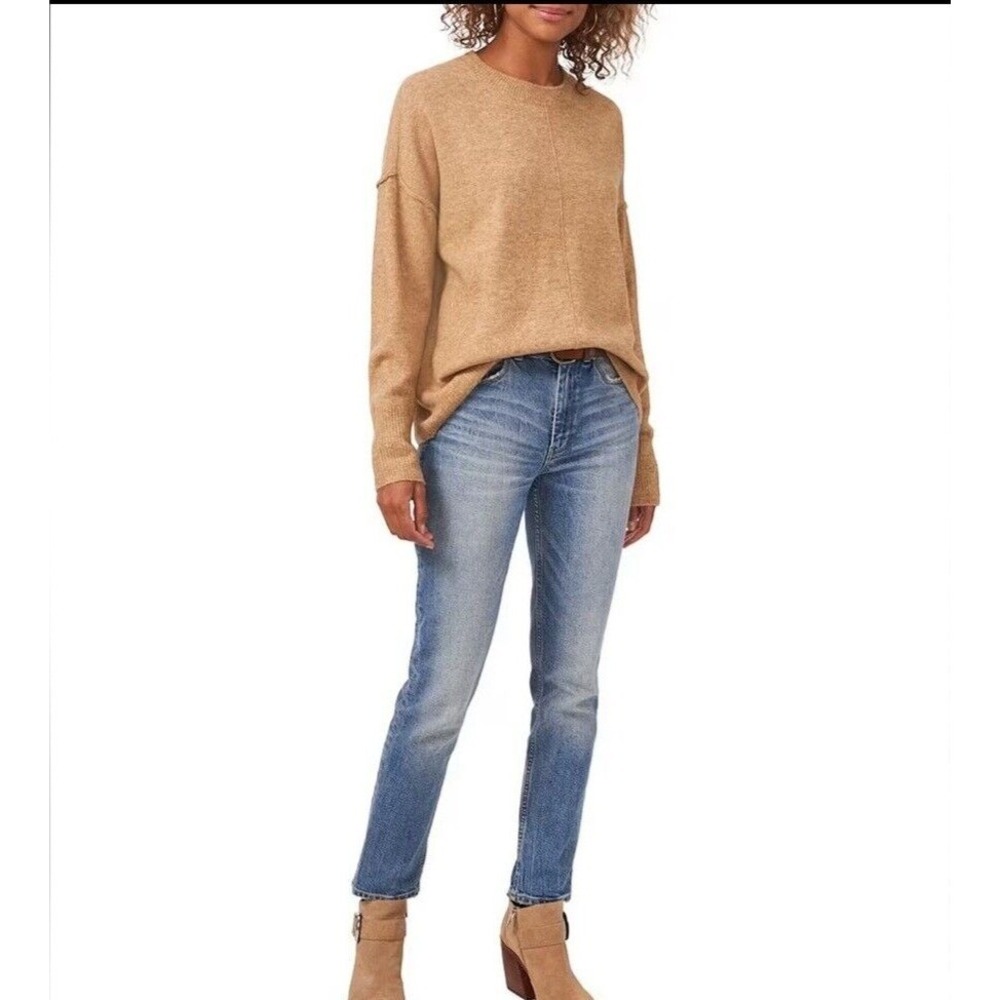 Vince Camuto Womens XXL Plus Tan‎ Lightweight Cozy Knit Drop Shoulder Sweater
